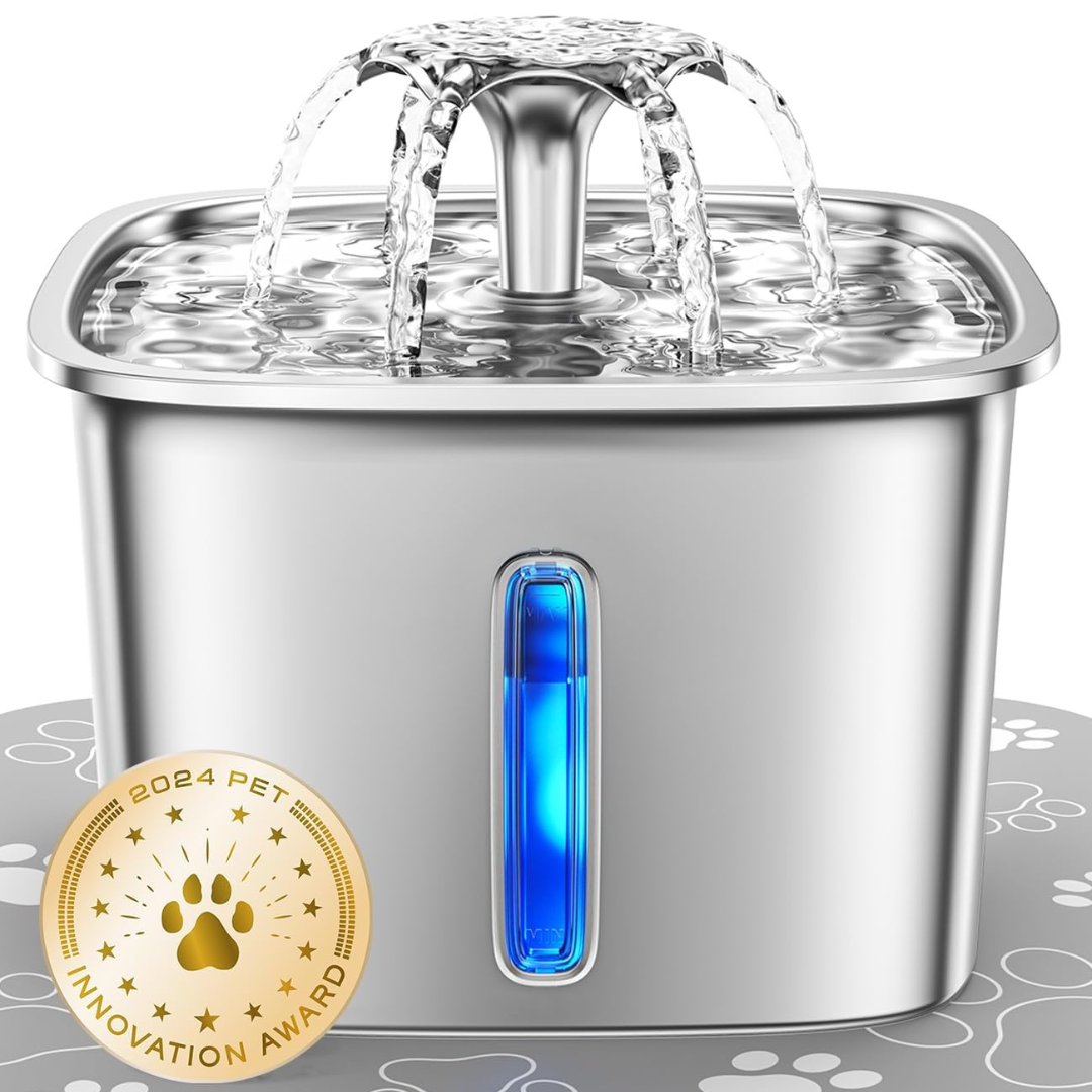 Veken Innovation Award Winner Stainless Steel Cat Water Bowl