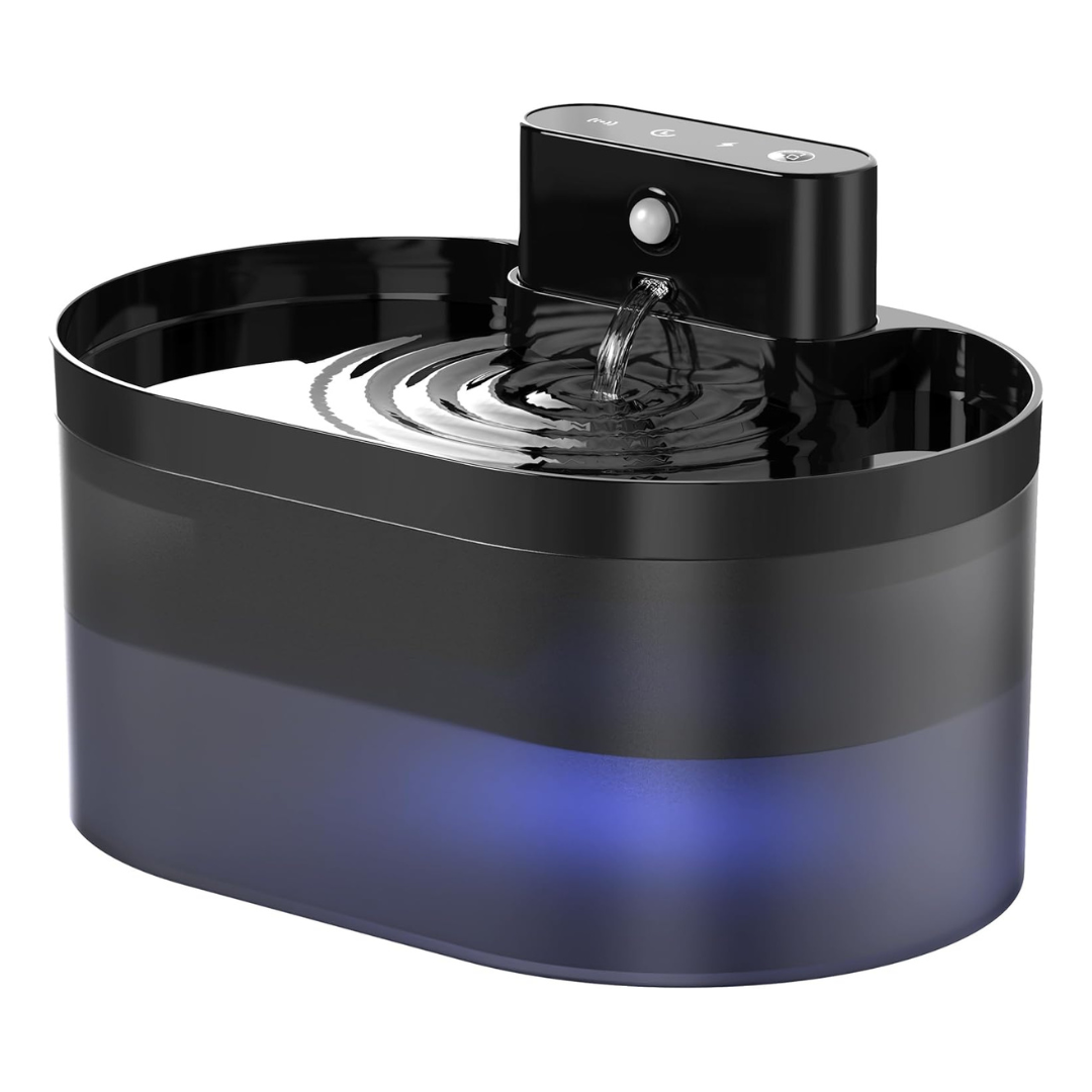 PEKTACO Wireless Cat Water Bowl Fountain