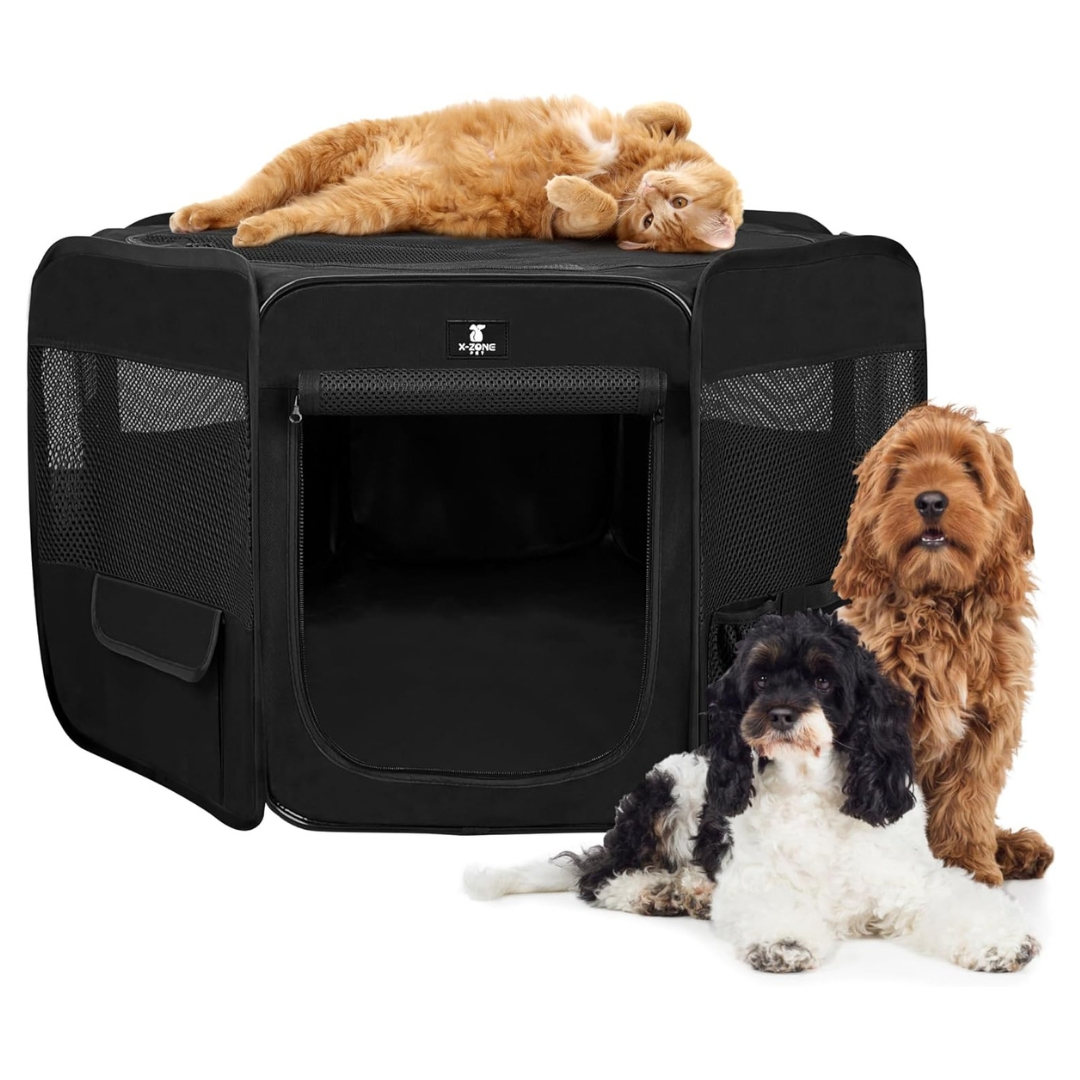 X-ZONE PET Portable Stylish Dog Playpen - Stylish Dog Crates